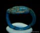 Ancient Egyptian Faience Ring With Ankh Hieroglyph,  Amarna Period 1353 B.  C Egyptian photo 2