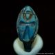 Ancient Egyptian Faience Ring With Ankh Hieroglyph,  Amarna Period 1353 B.  C Egyptian photo 3