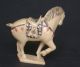 Japanese Ivory Colored Bone Netsuke/okimono - Tang Dynasty Horse Lift 1 Leg,  Sign Netsuke photo 4