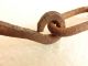 Antique Wrought Iron Chain With Hook Blacksmith Made Old Rustic Farm Tool $$$ Hooks & Brackets photo 2