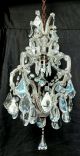 Antique Rare Chandelier French Marie Therese Baccarat Crystal Prism & Gold Chandeliers, Fixtures, Sconces photo 1