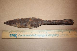 Ancient Late Roman/early Byzantine Iron Spear Point Eastern Europe photo