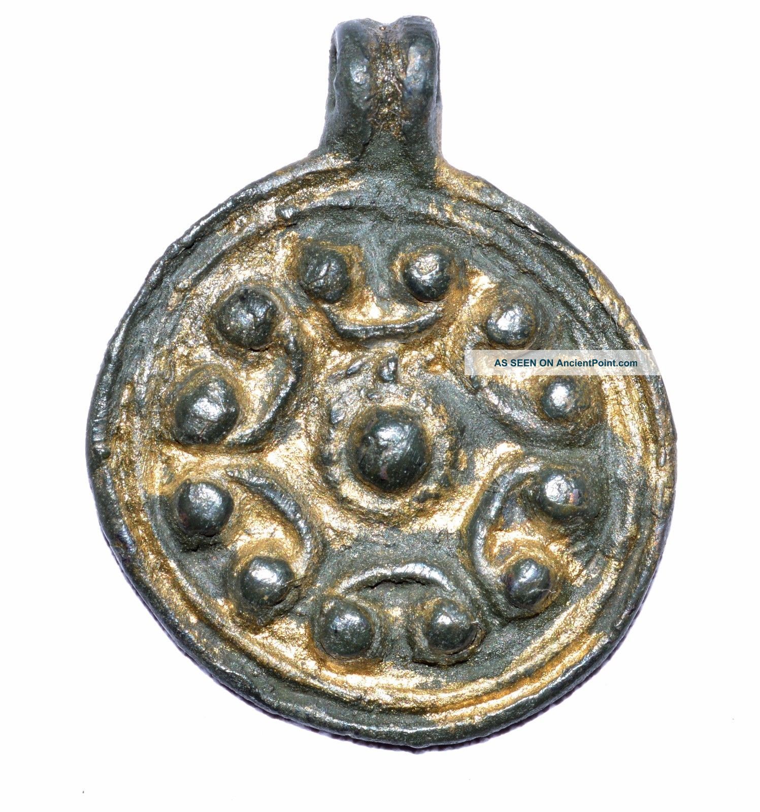 Rare Medieval / Viking Astrological Disc Pendant - Historical Gift - Op62 Roman photo