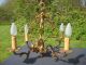 Bronze Vintage French Chandelier 4 Arm Light Fittings Bird Cage Pendant Light Chandeliers, Fixtures, Sconces photo 1