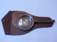 Antique Vintage Magnifying Glass With Leather Cover Engraved With Pocket Compass Compasses photo 1
