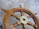 Decorative Vintage Wooden Ship ' S Wheel,  Maritime,  Nautical,  Boat,  Brass Hub Wheels photo 2