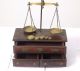 1900s Antique Goldsmith Jewelry Weight Balance Brass Scale With Wooden Box 508 Scales photo 11