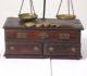 1900s Antique Goldsmith Jewelry Weight Balance Brass Scale With Wooden Box 508 Scales photo 2