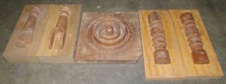 5 Vintage Industrial Wood Patterns Foundry Casting Molds Great Decorations photo