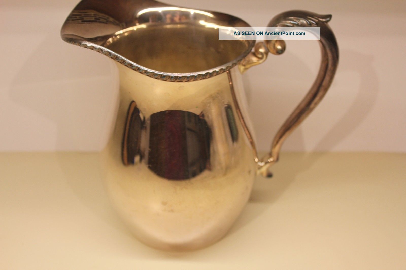 Vintage Crescent Restruant Waiter Water Pitcher Silver Plated Hallmarked Pitchers & Jugs photo