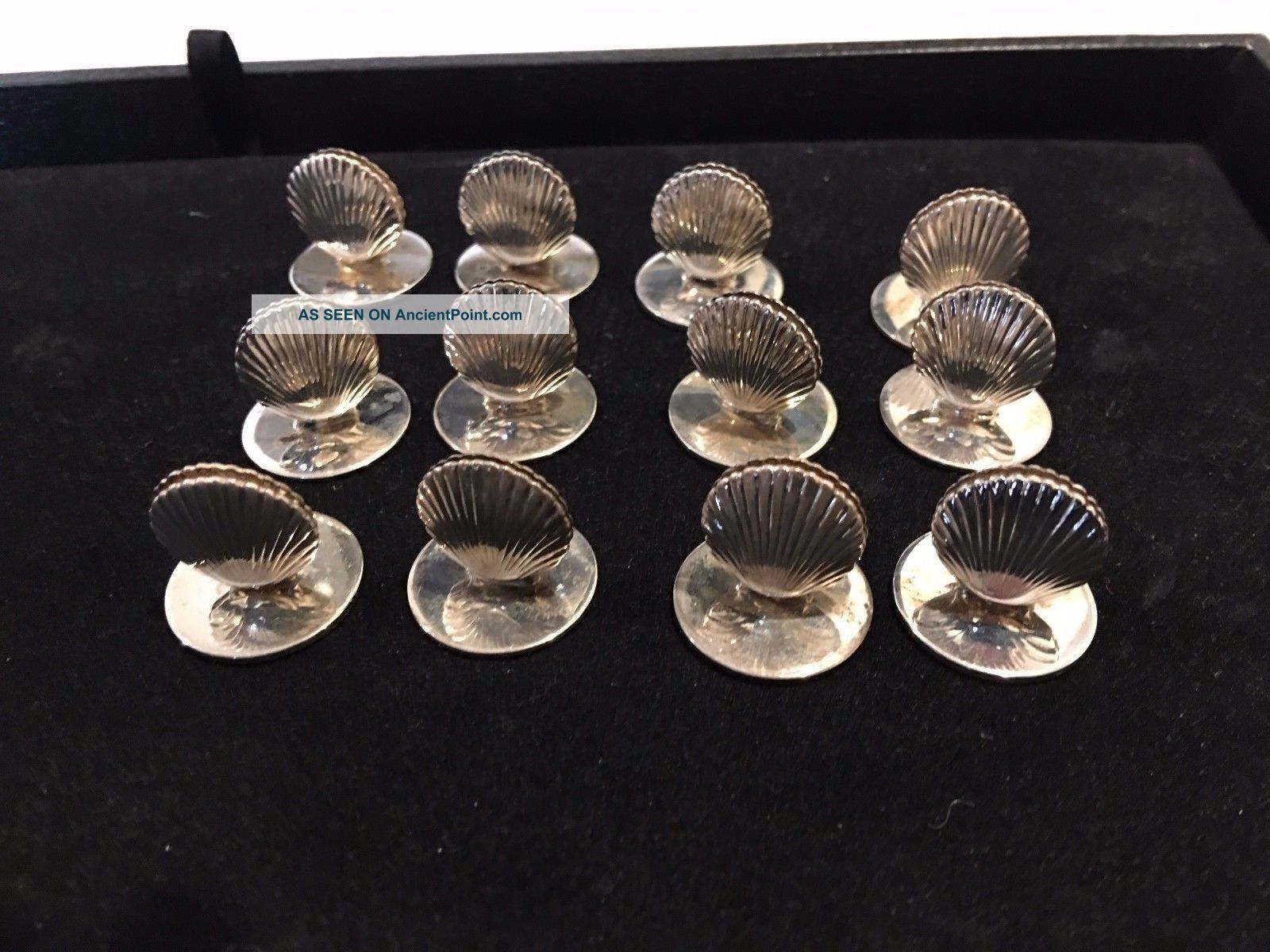 Vintage Tiffany Sterling Silver Place Card Holders Other Antique Sterling Silver photo