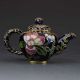 Chinese Cloisonne Hand - Painted Flower Teapot G391 Teapots photo 2