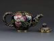 Chinese Cloisonne Hand - Painted Flower Teapot G391 Teapots photo 3