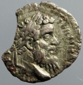 Pertinax,  Denarius,  Silver,  Ops Seated Left,  Grain Ears,  Minted Rome,  193 A.  D. photo