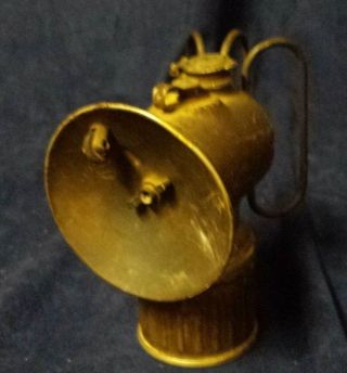 Justrite Antique Carbide Brass Mining Lamp 100 Years Old photo