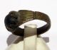 Post - Medieval Bronze Ring With Blue Stone On The Top 35 Roman photo 2