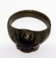 Post - Medieval Bronze Ring With Blue Stone On The Top 35 Roman photo 4