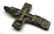 Circa.  1200 - 1400 A.  D Medieval Period Ae Bronze Cross Pendant British photo 1