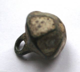 Finest Circa.  1500 - 1550 A.  D British Found Tudor Period Enamel Bronze Button photo