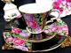 Royal Standard Tea Cup And Saucer Trio Rose Lilac Black Painted Teacup Cups & Saucers photo 4