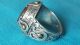 Gold Intaglio Stone And Silver Ring Roman photo 3