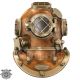 U.  S Navy Mark V Solid Copper Brass Diving Divers Helmet Heavy Model Diving Helmets photo 1