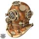 U.  S Navy Mark V Solid Copper Brass Diving Divers Helmet Heavy Model Diving Helmets photo 3