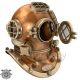 U.  S Navy Mark V Solid Copper Brass Diving Divers Helmet Heavy Model Diving Helmets photo 4