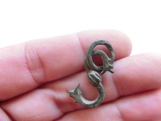 Viking Era Bronze Amulet / Pendant - Dragon Heads - Wearable Artefact photo