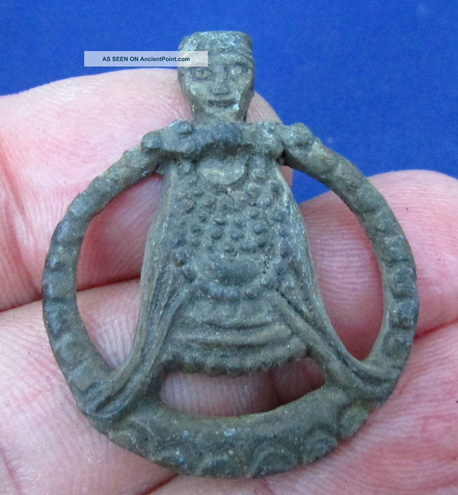 Outstanding - Viking Bronze Valkyrie - Amulet Applique 8th Century Ad (1862 -) Scandinavian photo