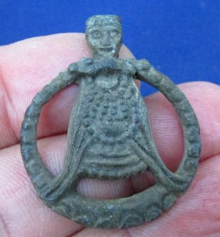 Outstanding - Viking Bronze Valkyrie - Amulet Applique 8th Century Ad (1862 -) photo