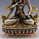 Old Tibet Silver Copper Gilt Hand - Painted Tibetan Buddhist Statue - - Vajrasattva Buddha photo 3