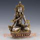 Old Tibet Silver Copper Gilt Hand - Painted Tibetan Buddhist Statue - - Vajrasattva Buddha photo 4