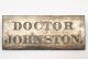 Antique Victorian 19c Doctor Johnston Silvered Brass Address Door Plaque Other Medical Antiques photo 1