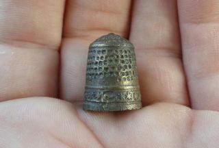 Extremely Rare And,  16th Century,  Decorated,  Thimble,  1500 - 1550 photo