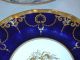 1971 Hand Gilded Royal Crown Derby Cobalt Cabinet Or Service Plate Ruffled Rim Plates & Chargers photo 2