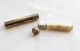 Antique Canda Iodine Pen Glass Phial In Chromed Brass Container With Screw Lid Other Medical Antiques photo 3