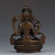 Vintage Bronze Hand - Carved Four Arm Buddhism Statue G500 Other Antique Chinese Statues photo 4