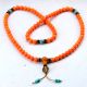 Chinese Beeswax & Turquoise Handwork Rosary Type Necklaces D1141 Other Chinese Antiques photo 3