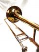 Antique E.  K.  Blessing 81800 Elkhart Trombone Horn With Holton Mouthpiece & Case Brass photo 3