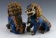 A Pair Chinese Cloisonne Copper Statue - Lion Foo Dogs photo 7