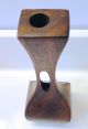 Mid Century Danish Modern Teak Wood Vase Signed J King Cool & Unusual Mid-Century Modernism photo 3