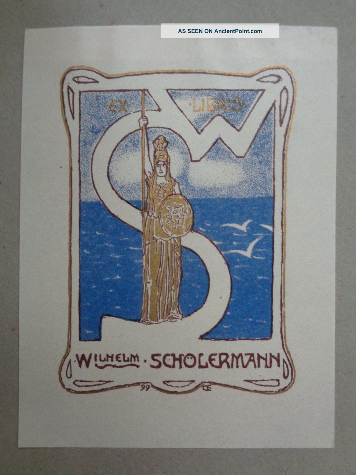 1901 Emil Orlik Exlibris Zur Westen Velhagen & Klasing Eckmann Stassen Vogeler Art Nouveau photo