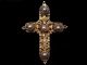 Antique Early 1900s.  Gilt Silver Filigree Cross Pendant Byzantine photo 1