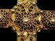 Antique Early 1900s.  Gilt Silver Filigree Cross Pendant Byzantine photo 8
