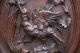 19thc Black Forest Wooden Oak Panel With Game Bird & Leaf Carvings C1880s Carved Figures photo 5