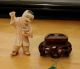 Chinese Little Boy Figurine On Wooden Stand Other Antique Chinese Statues photo 2