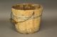 Rare 19th C Round Shaker Type Staved Bucket In Yellow Grained Paint 2/2 Primitives photo 11