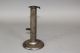 A Great Early 19th C Rolled Iron Hogscraper Candlestick Old Polished Surface Primitives photo 1