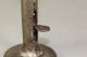 A Great Early 19th C Rolled Iron Hogscraper Candlestick Old Polished Surface Primitives photo 3